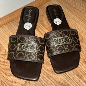 Calvin Klein Brown Sandals Size 6 1/2